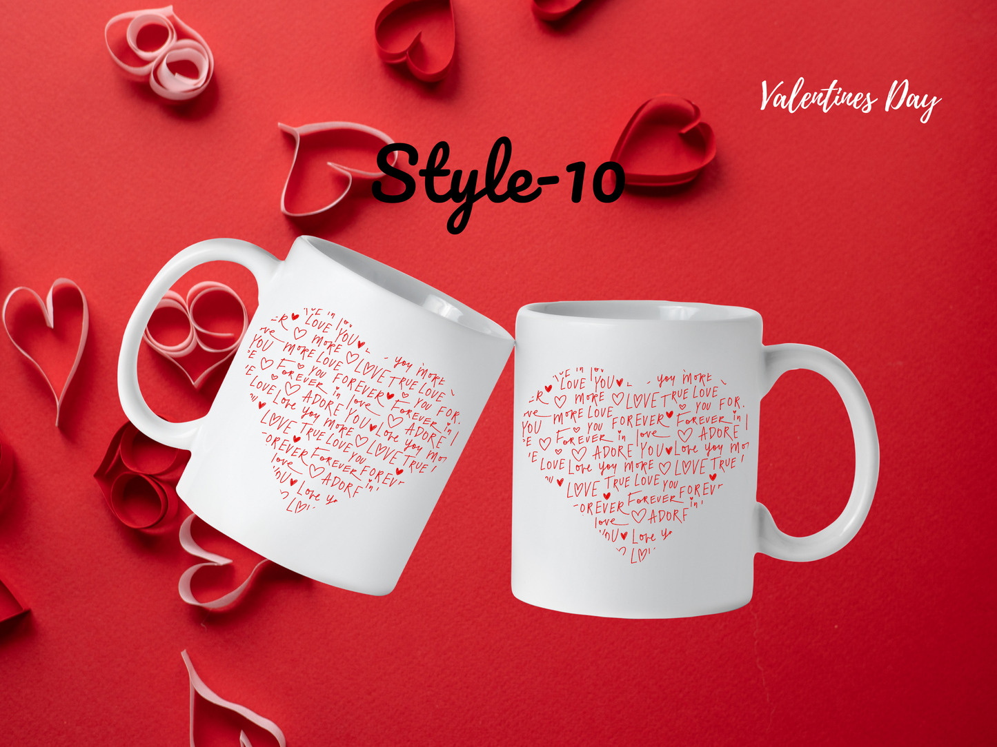 2 pcs Personalized Valentine's Day Mugs β Cute, Funny & Romantic Gifts for Your Loved One!