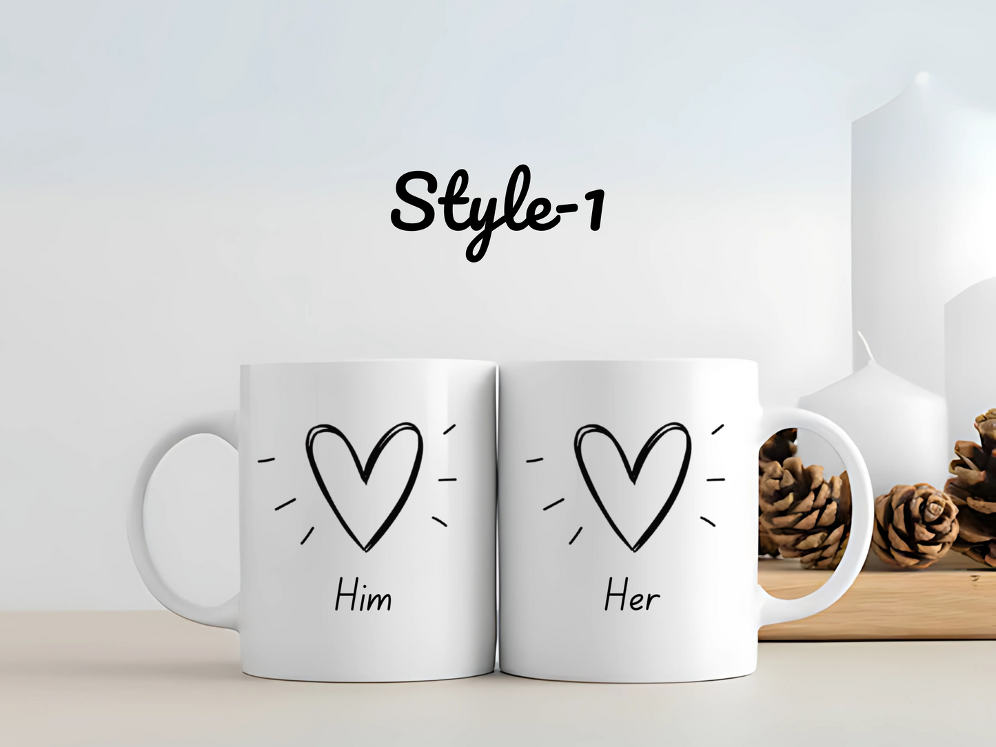 2 pcs Personalized Valentine's Day Mugs β Cute, Funny & Romantic Gifts for Your Loved One!