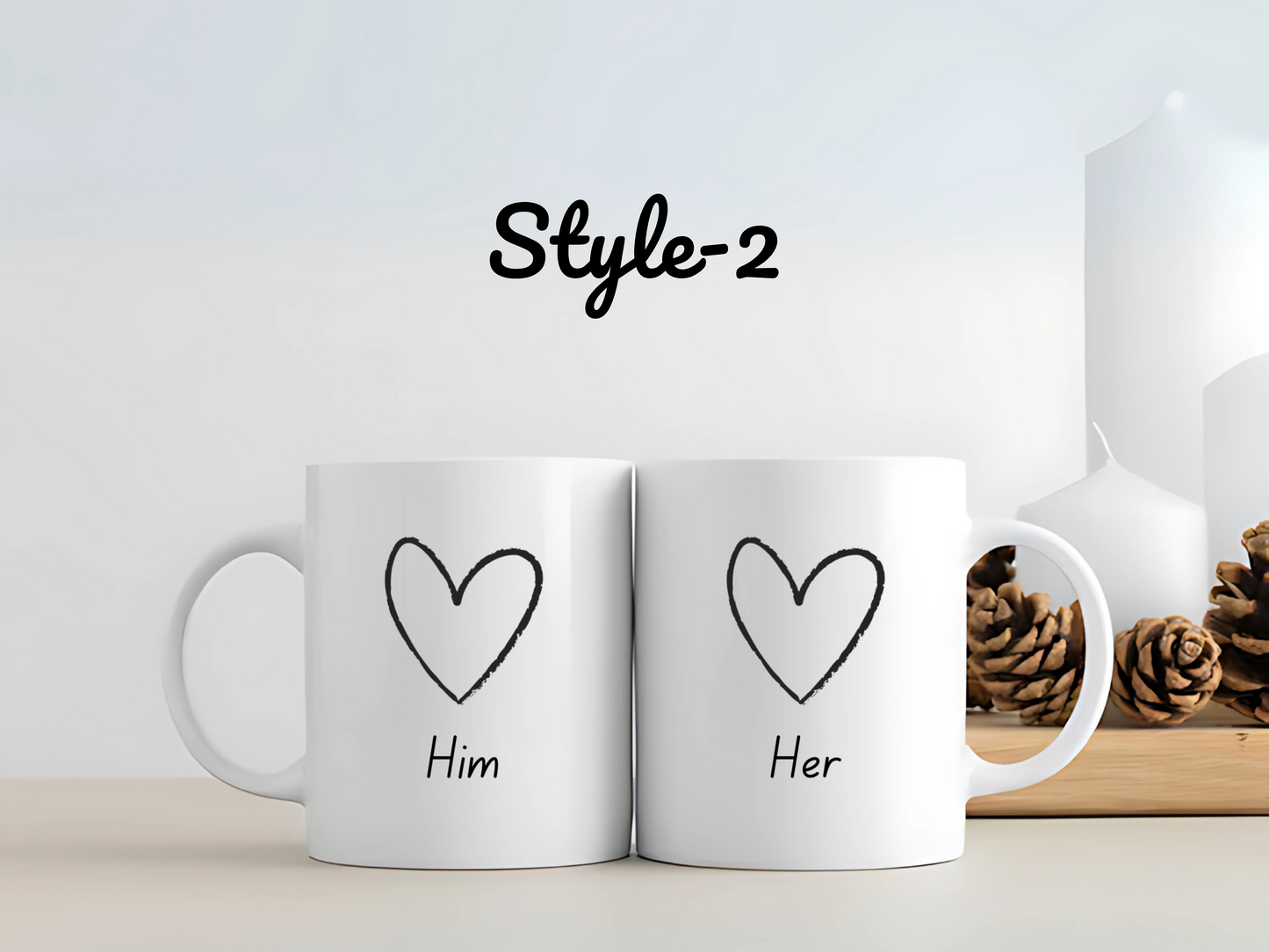 2 pcs Personalized Valentine's Day Mugs β Cute, Funny & Romantic Gifts for Your Loved One!
