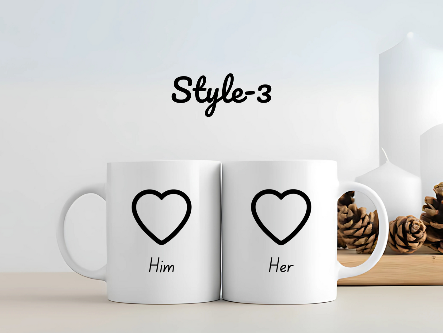 2 pcs Personalized Valentine's Day Mugs β Cute, Funny & Romantic Gifts for Your Loved One!
