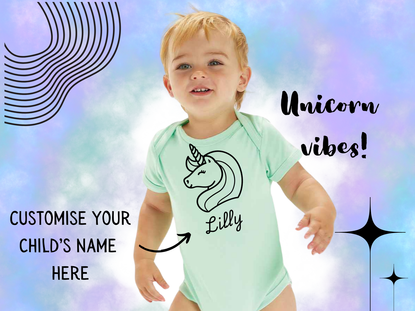 Organic Aesthetic and cute children bodysuits-Mint Green
