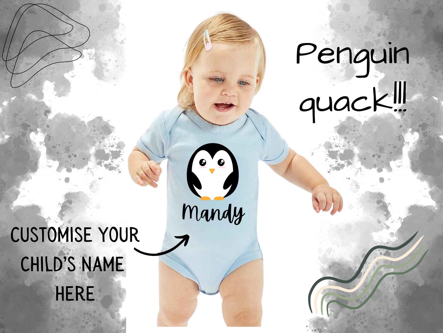 Organic Aesthetic and cute children bodysuits-Mint Green