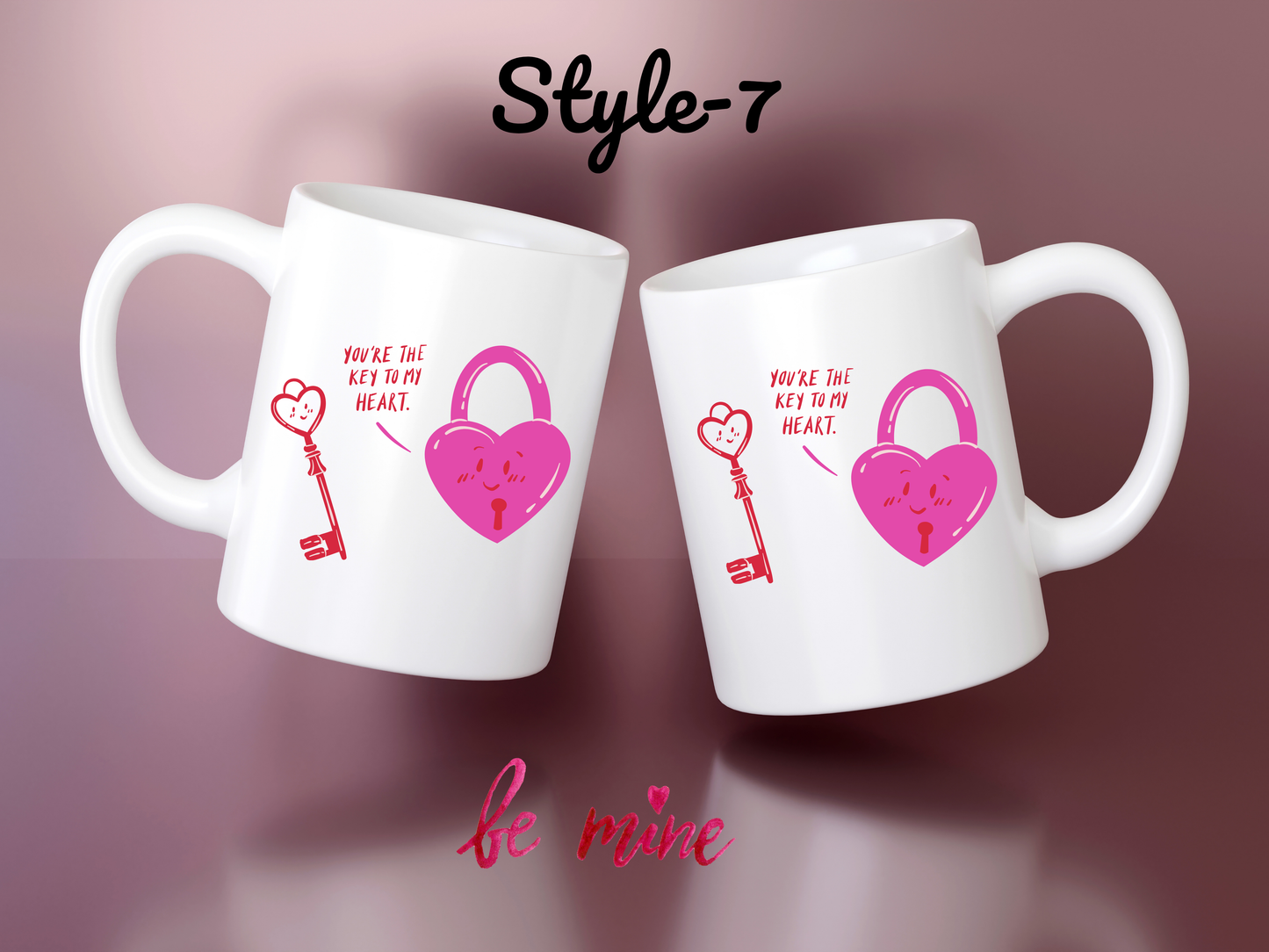 2 pcs Personalized Valentine's Day Mugs β Cute, Funny & Romantic Gifts for Your Loved One!
