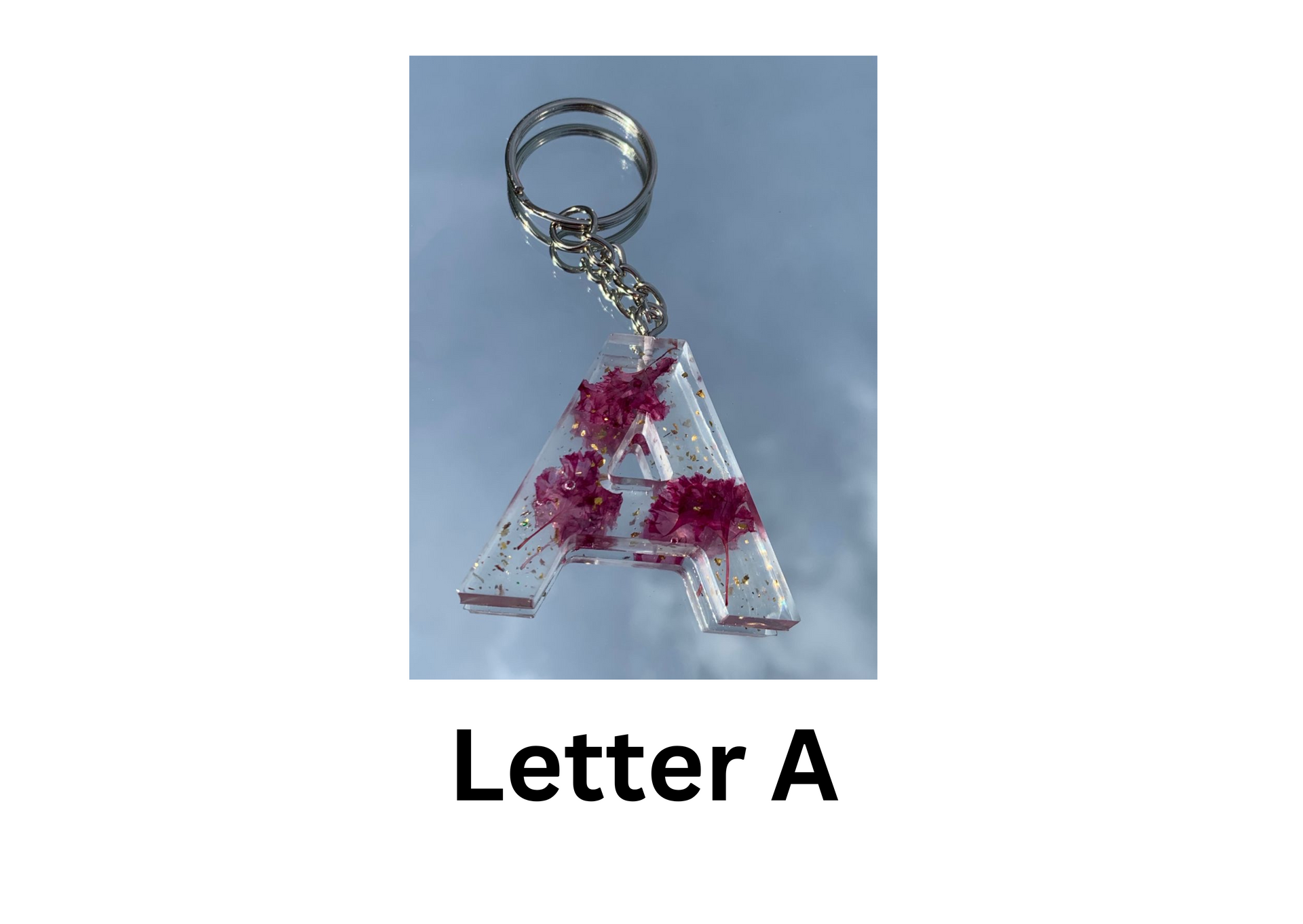 Silver Metal Alphabet Letter Keychain - Personalized Initial Keyring For Car, Bike, Bag, Men, Women, Kids