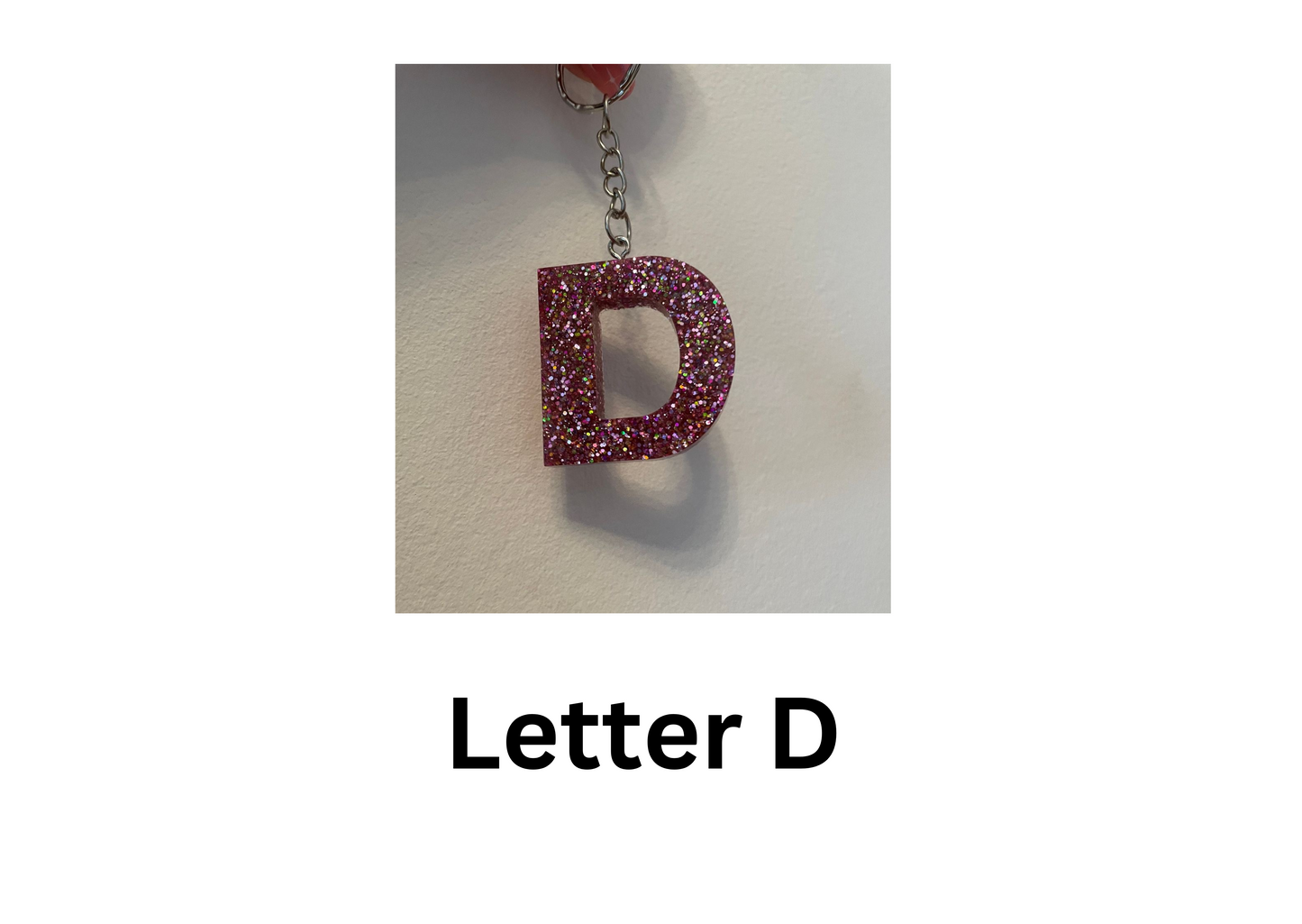 customised Initial Resin Keychains-Letter F