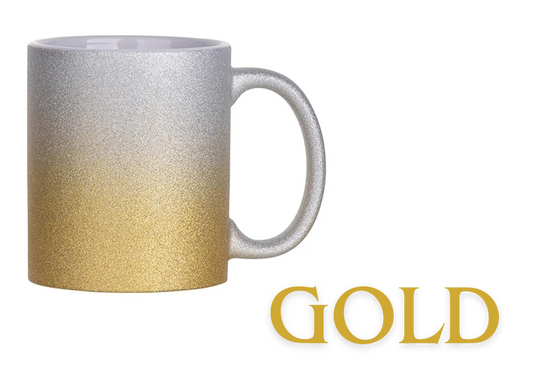 PERSONALISED GLITTER MUGS-Gold