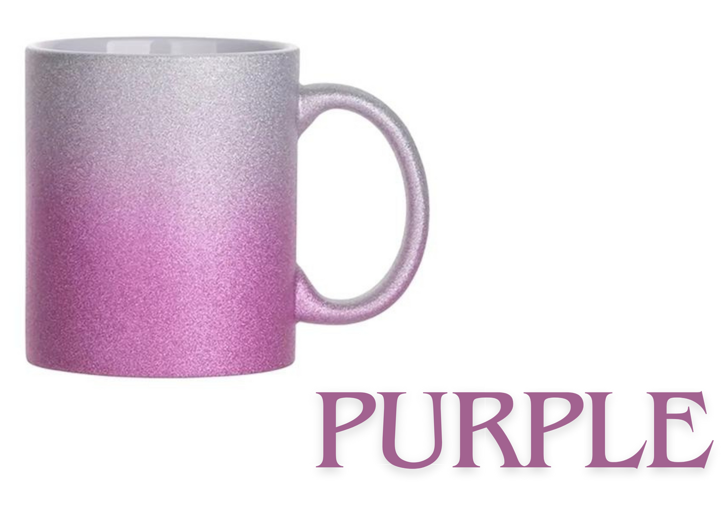 PERSONALISED GLITTER MUGS-Purple