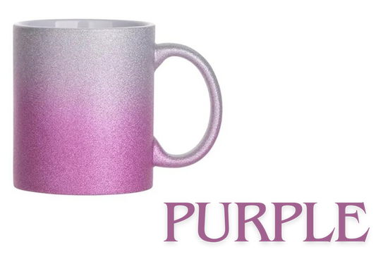 PERSONALISED GLITTER MUGS-Purple